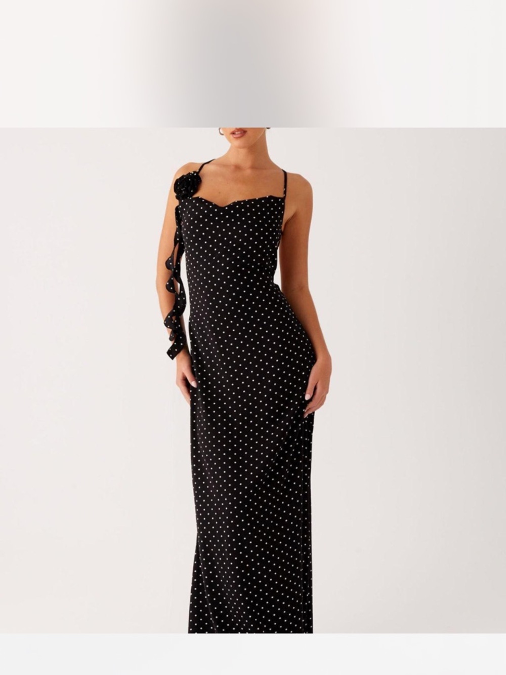 BRAND NEW Peppermayo Black Polka Dot Maxi Dress